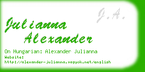 julianna alexander business card